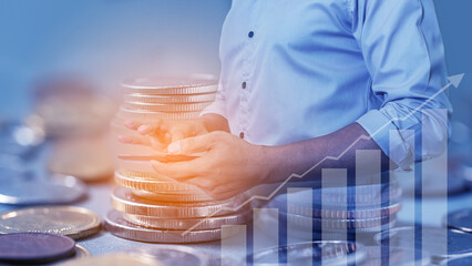 Online Banking And Internet Banking Savings Concept