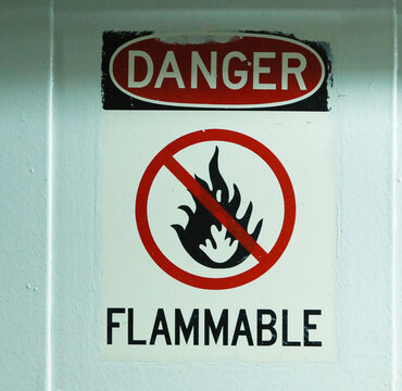 Safety Sign Danger Flamable