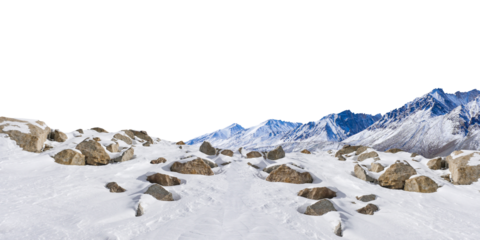 Rock isolated transparency background.