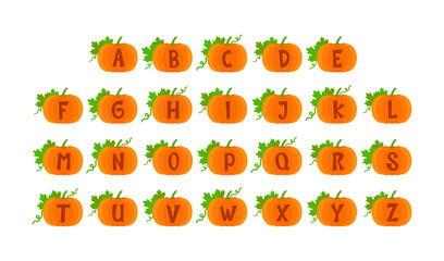 This is the Halloween pumpkin alphabet