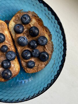blueberry tosts on a plate