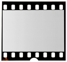 single empty 35mm film dia frame isolated