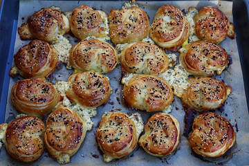 Gebäck, Schnecken, Blätterteig, türkisch, Essen ,Food, Teigschnecken, Bäcker, Kaffee, Käse,...