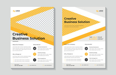 Corporate business multipurpose flyer template design and brochure booklet page.