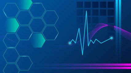 The abstract blue-pink simple background with light effects