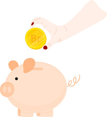 Belarus Flag vector hand drawn,Belarusian Ruble