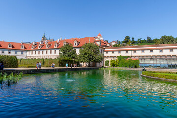 Waldstein Garden view in Prague City