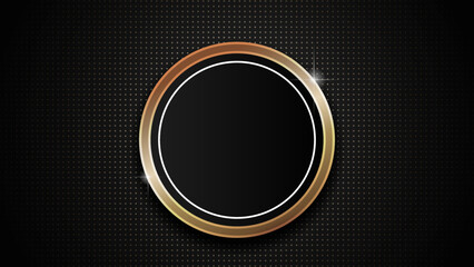 black background with luxury gold ring