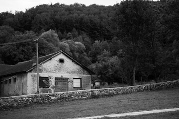 An old abandoned building in a small village