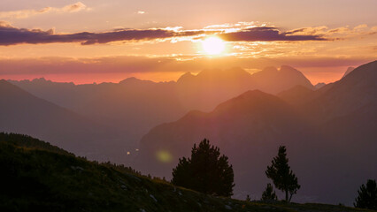 Sonnenuntergang Berge