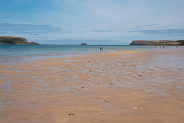 beach and sea ocean landscape rock padstow cornwall postcard 