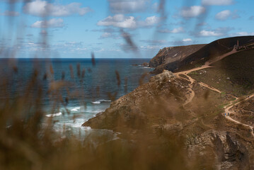 st agnes coast cornwall england bay sea ocean landscape horizontal