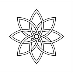 Linear mandala icon India outline collection. Thin line mandala icon on white background. beauty logo concept mandala for SPA