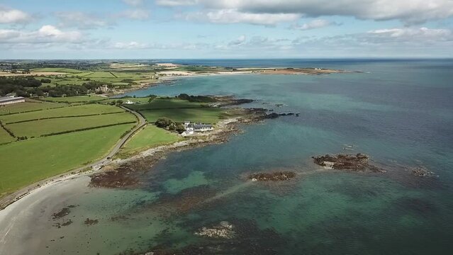 Aerial View Of South East Ards Peninsula And Millin Bay, Northern Ireland