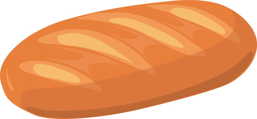 French bread cartoon icon. Fresh tasty bakery