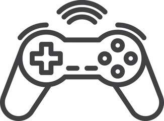 Game controller line icon. Console player symbol