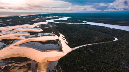 Delta Rio Parnaíba Delta das Américas Paraíso Tropical Paisagem Drone Piauí Maranhão Natureza...