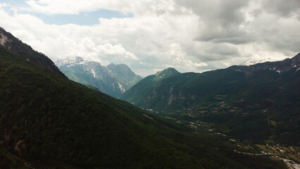 Beautiful landscape in Albania with mountains