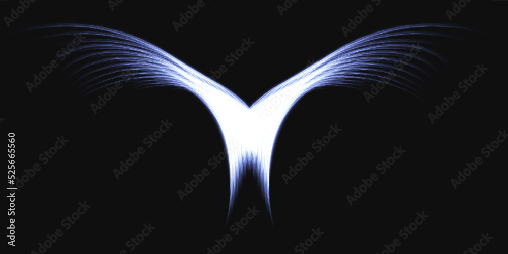Poster abstract effect of glowing fiery phoenix wings. eps vector