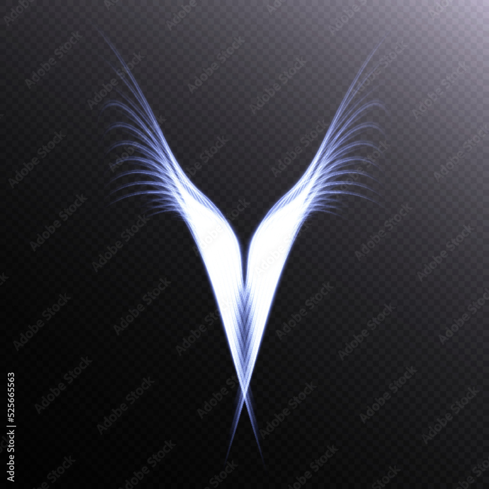 Aufkleber abstract effect of glowing fiery phoenix wings. eps vector