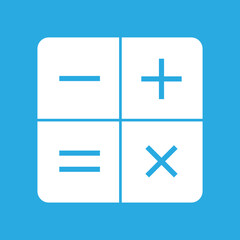 calculator icon, add subtract, divide multiply, vector illustration