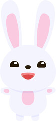 Funny smiling rabbit Design element