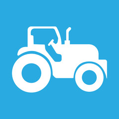 tractor icon on a white background, vector illustration