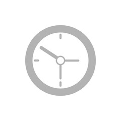 clock icon on a white background, vector illustration