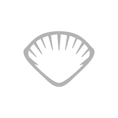 shell icon on a white background, vector illustration