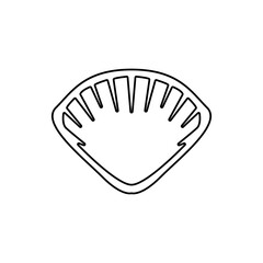 shell icon on a white background, vector illustration