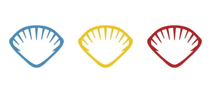 shell icon on a white background, vector illustration