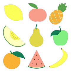 Set os vector fruits