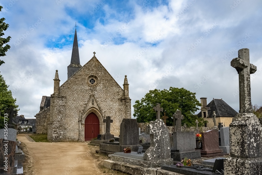 Sticker arz island in brittany, the church