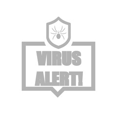 icon, virus danger, vector illustration