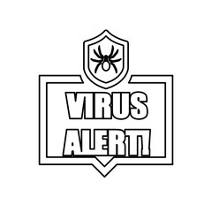 icon, virus danger, vector illustration