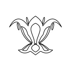 flower icon on a white background, vector illustration