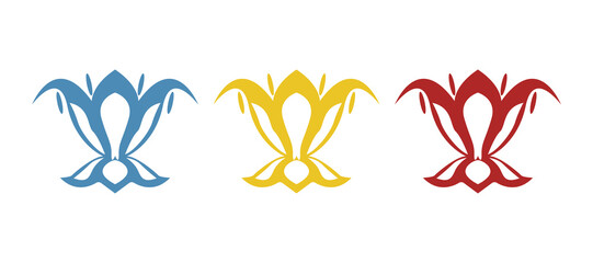 flower icon on a white background, vector illustration