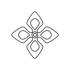 flower icon on a white background, vector illustration