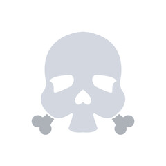 skull icon on a white background, vector illustration