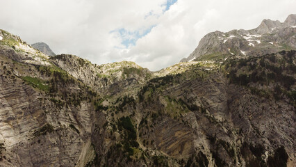 Beautiful landscape in Albania with mountains