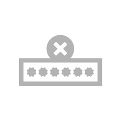 Obraz premium password icon, wrong password concept, vector illustration