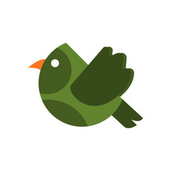bird icon on a white background, vector illustration