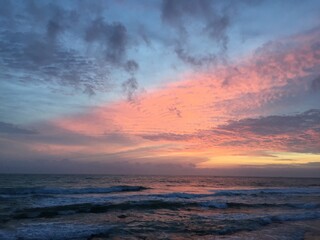 Sunset Beach Beauty Vista Horizon Ocean
