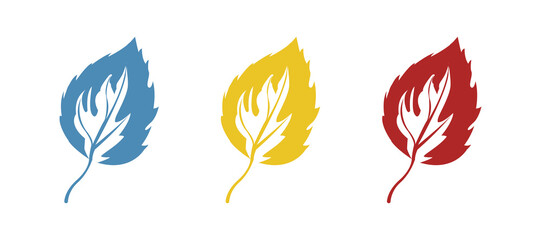 tree leaves icon, vector illustration