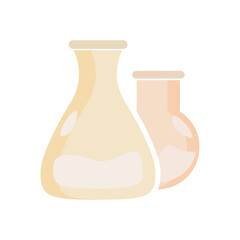 chemical flasks icon, vector illustration