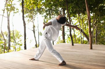 Man Practicing Tai Chi. Yao Noi, Koh Yao Noi, Thailand.