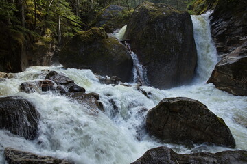 Sicamous Creek Falls in British Columbia,Canada,North America
