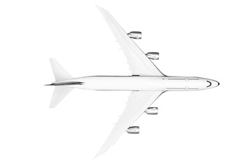 Fototapeta na wymiar Isolated plane for long range oversea travel - huge aircraft 