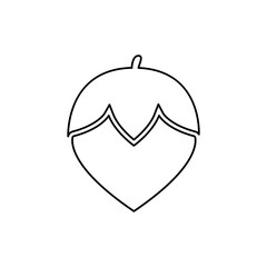 acorn icon on a white background, vector illustration