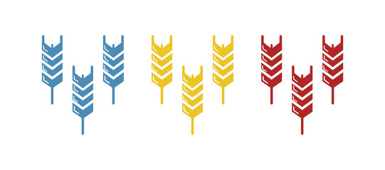 wheat icon on a white background, vector illustration